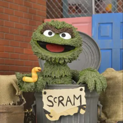 Figurine sesame street oscar the grouch ultimate action